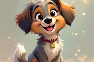 create a unique disney pet portrait