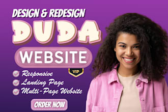 create or redesign responsive duda website for your business