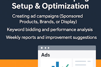 amazon PPC campaign setup and optimization and ecommerce store management