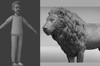 design 3d modelling character anima mascot, cartoon character, 3d cute animal