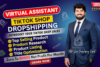 fix tiktok shop, set up tiktok shop virtual assistant and manage a z store