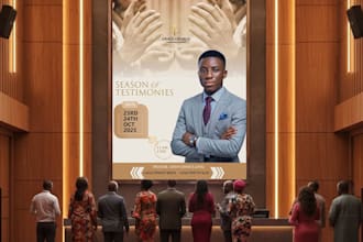 design eye catching church flyer, poster and banner