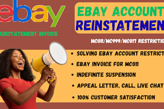do ebay account reinstatement, remove mc011 mc999 vero suspension appeal letter