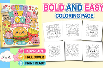 design bold and easy coloring book for kids
