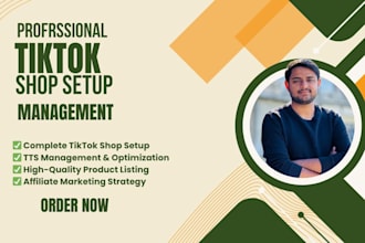 setup tik tok shop, tik tok affiliate and tiktok dropshipping shop