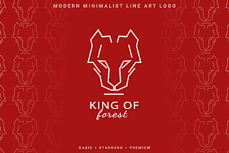 design modern minimalist line art logo