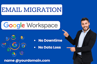 email migration or setup for google workspace microsoft365 and g suite