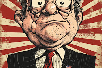 draw profesional funny political or social