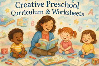 design engaging childrens course workbook and lesson plan curriculum