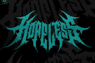 design a powerful rock band logo that screams attitude