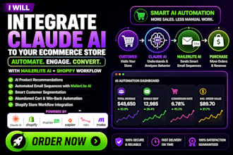 intregate claude ai to eccormerce store mailerlite ai shopify store workflow