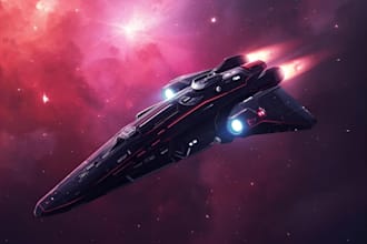 draw high quality spaceship concept