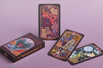 design custom board games playing cards tarot cards and tcg illustrations