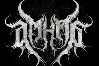 design a hopeless, dark, and brutal metal logo