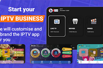 build a custom iptv app, iptv reseller panel and rebrand iptv website