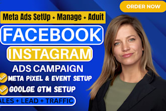 setup facebook meta ads, instagram ads, ads campaign manager, fb marketing
