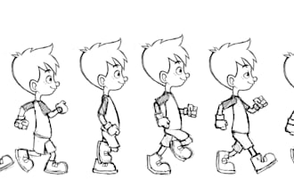 draw line art pencil sketch 2d animation video 2d cartoon animation, 2d line art