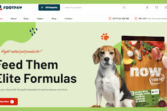 build pet shopify store pet care website pet store dropshipping store pets store