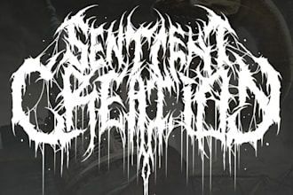 design a chaotic and brutal metal band logo