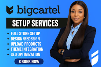 create, design, and redesign big cartel website