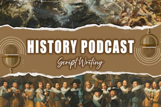 do history podcast script writing