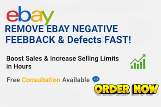 help you remove ebay defects, optimize your store and become a top rated seller