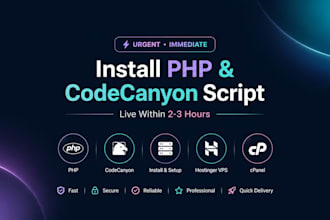 urgent install PHP script, fix server bugs and deploy on vps immediately