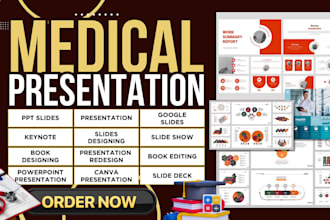 design medical presentation slides for nurses, healthcare poster design