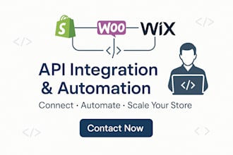integrate apis and automate your shopify woocommerce wordpress and wix store