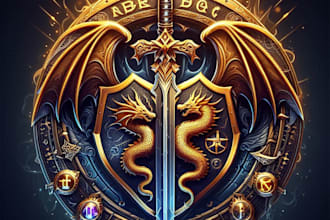 make a medieval, fantasy, rpg gaming logo