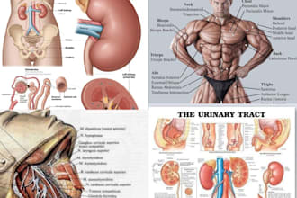 draw realistic medical illustration,infographic,book,art anatomy illustration