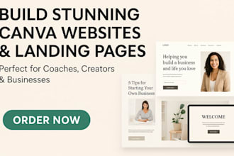 build canva website canva landing page canva ebook for coaches creators business