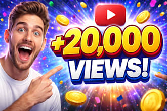 20,000 youtube video views
