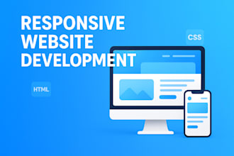make a responsive website by using HTML, CSS, and javascript