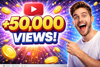 50,000 youtube video views