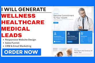 generate healthcare fitness leads wellness medical clinic wordpress website