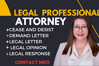 write professional legal letters demand notices and cease and desist