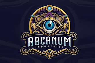 design unique steam punk magical eye logo