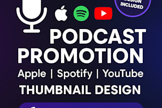 promote your podcast on apple, spotify, and youtube