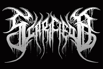 design a hardcore metal band logo