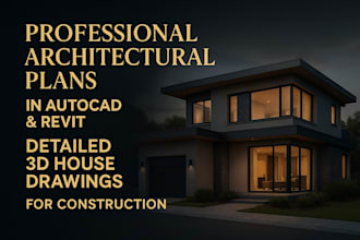 create professional architectural plans and house drawings in autocad or revit