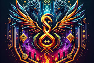 awesome rpg fantasy or sci fi logo for you