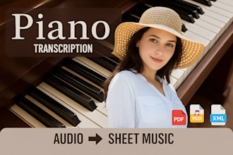 transcribe your piano audio to sheet music lead sheet vocal chord progression