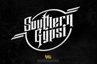 sketch an old school black metal logo