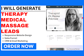 generate medical  healthcare and fitness leads therapy yoga wordpress website