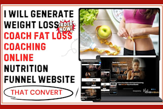 generate weight loss coach fat loss coaching online nutrition funnel website