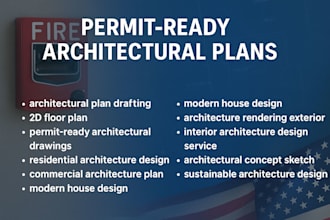 permit ready architectural plans 2d floor plan cad bim