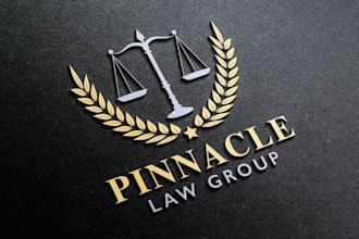 do modern attorney law firm lawyer legal notary logo design for your business