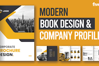 design a modern book design and company profiles