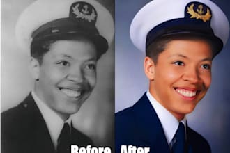 restore old photo restoration fix repair retouch colorize old photo